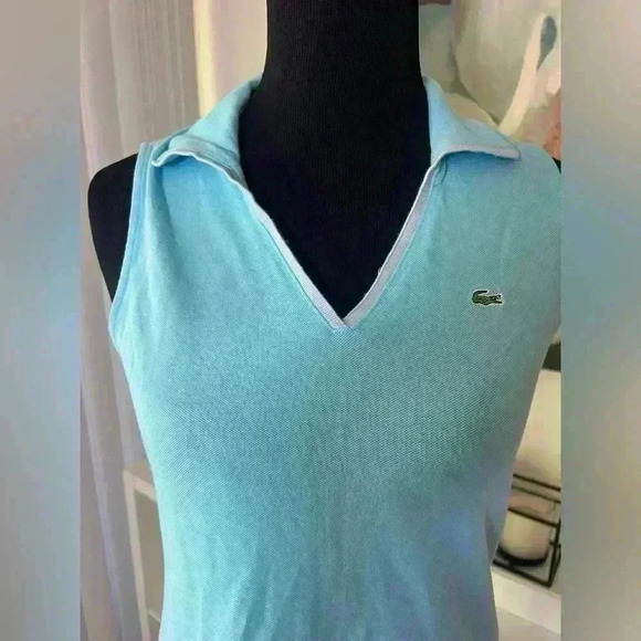 Lacoste Vintage 90’s Light Blue Polo Dress European Size 40 - Picture 3 of 5